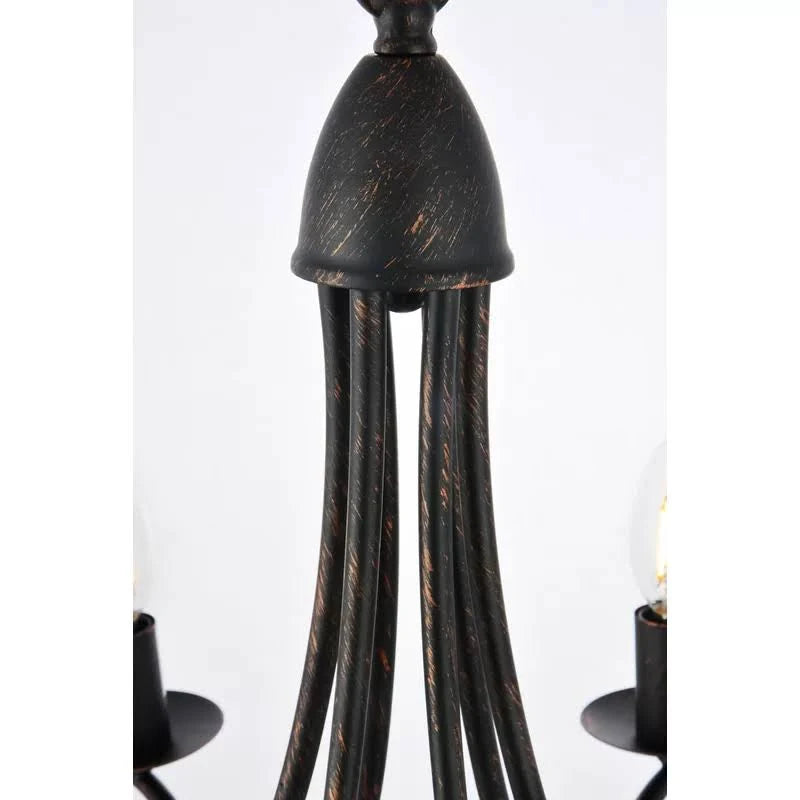 Polished Nickel 6-Light Candle-Style Chandelier A184