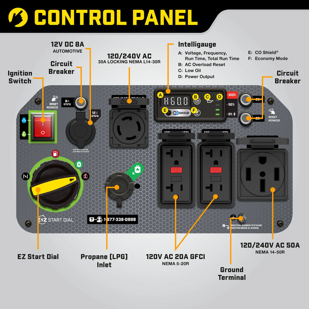 8500-Watt Dual Fuel Inverter Generator T476