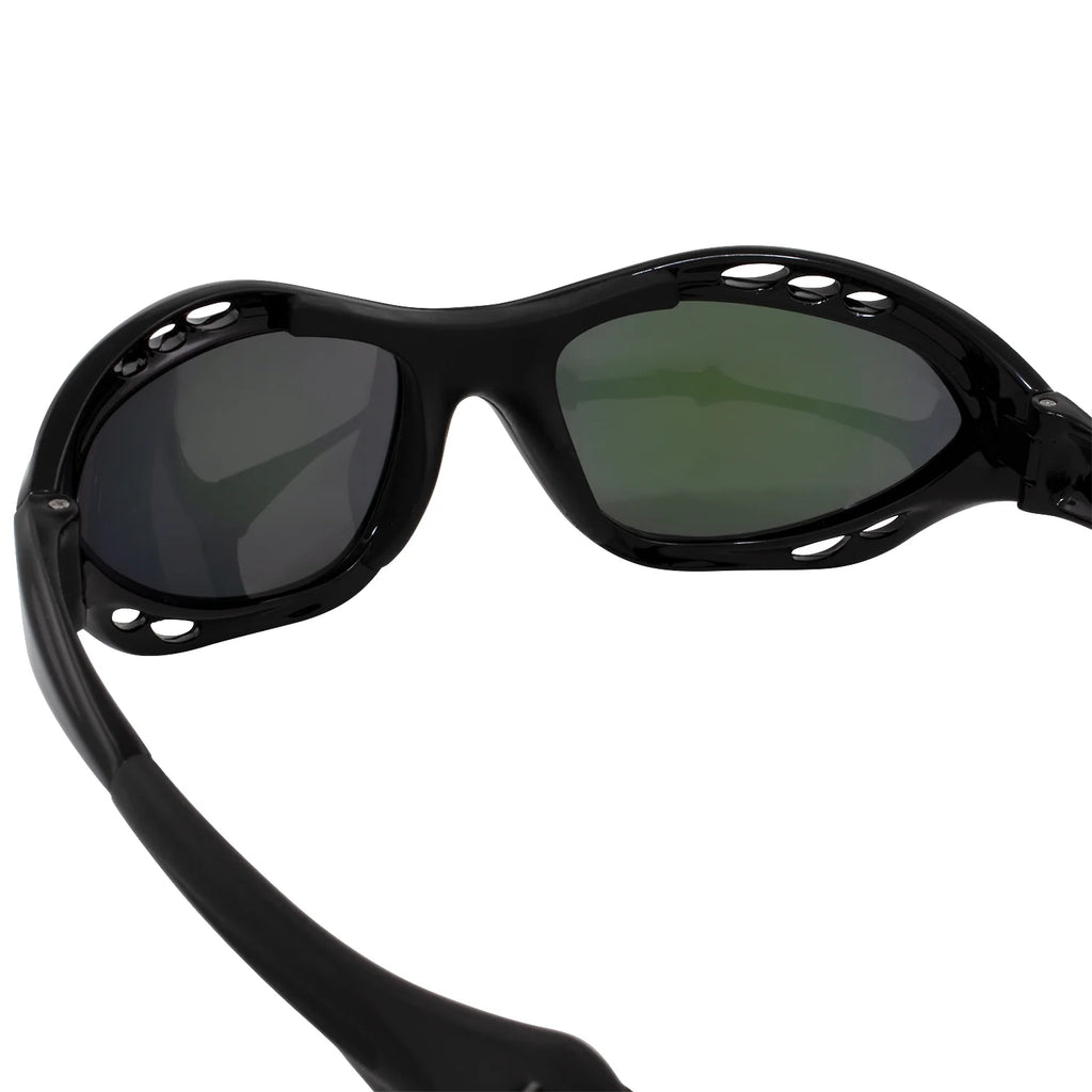 2 Pairs Padded Polarized Sunglasses w/Strap Silver w/Smoke Lens Black w/Pink Mirror Lens X918761