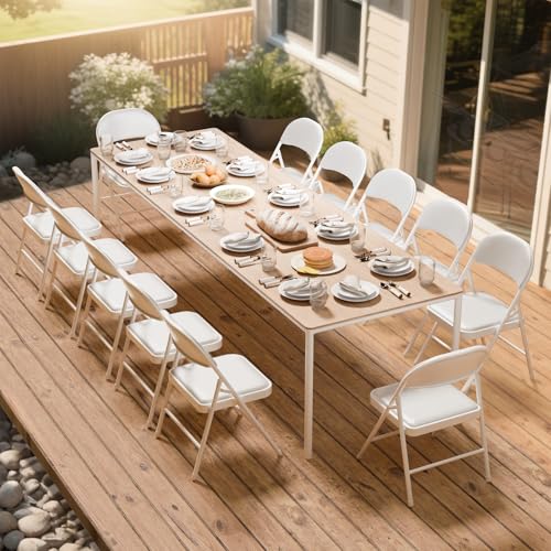 6 Pack Gray Folding Chairs with Padded Cushion and Steel Frame W552