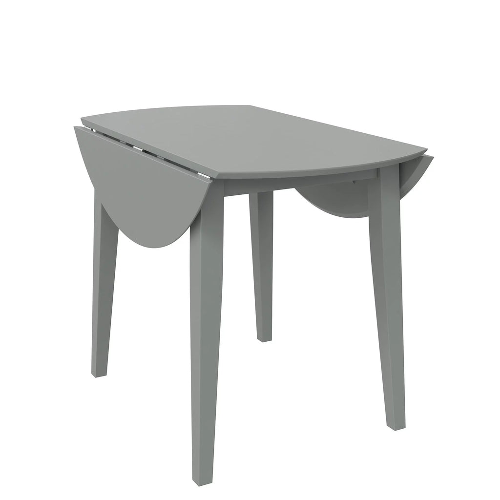 3-Piece Wood Dining Set with Double Drop Leaf Gray I4154