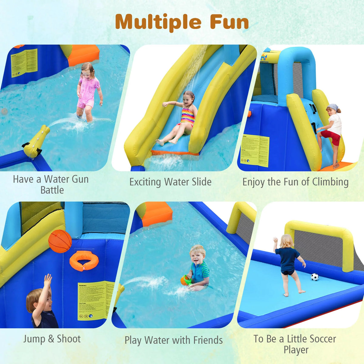 Inflatable Water Slide Bounce House Climbing Wall N7072