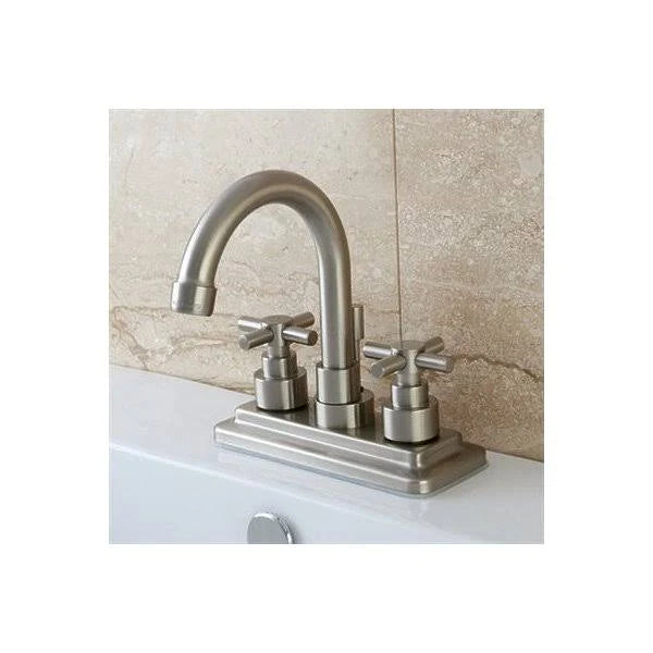 Oil Rubbed Bronze 4-Inch Centerset Lavatory Faucet with Brass Pop-Up U76423