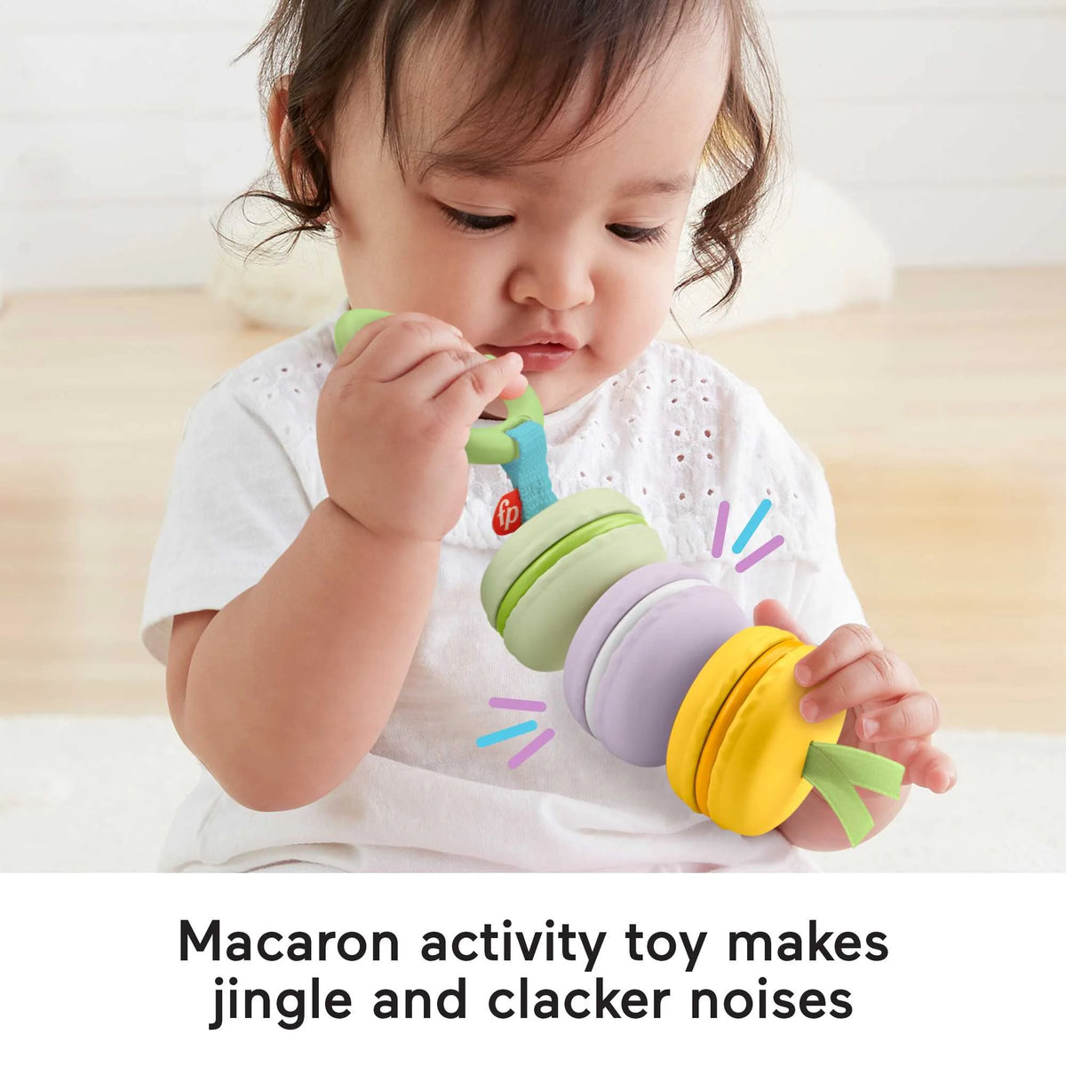 2 Pretend Food Rattle Toys for Infants 3+ Months, Plastic R4634