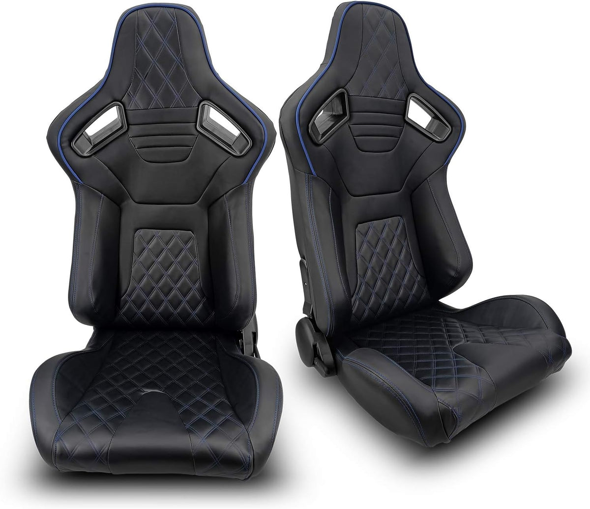 1 Pair Black PVC Racing Bucket Seats C93627