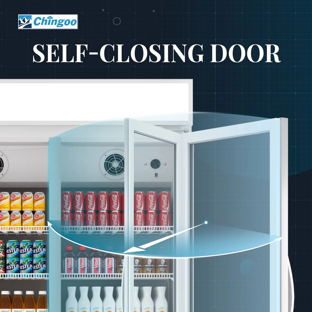 38'' Commercial Beverage Display Refrigerator with 2 Glass Doors Y2812