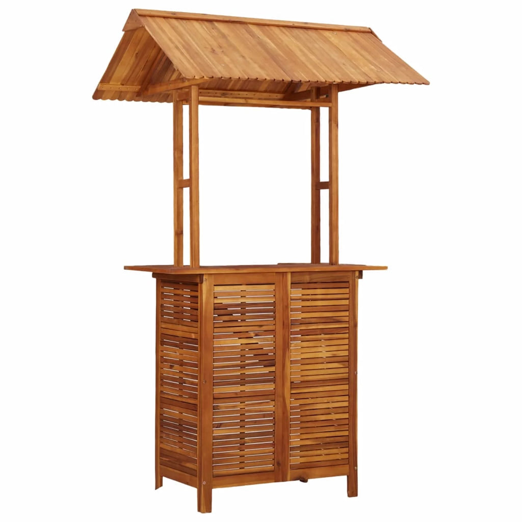 Patio Bar Table with Acacia Wood Bistro Table Y78973