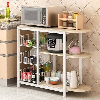 White/Beige Kitchen Cart K4177