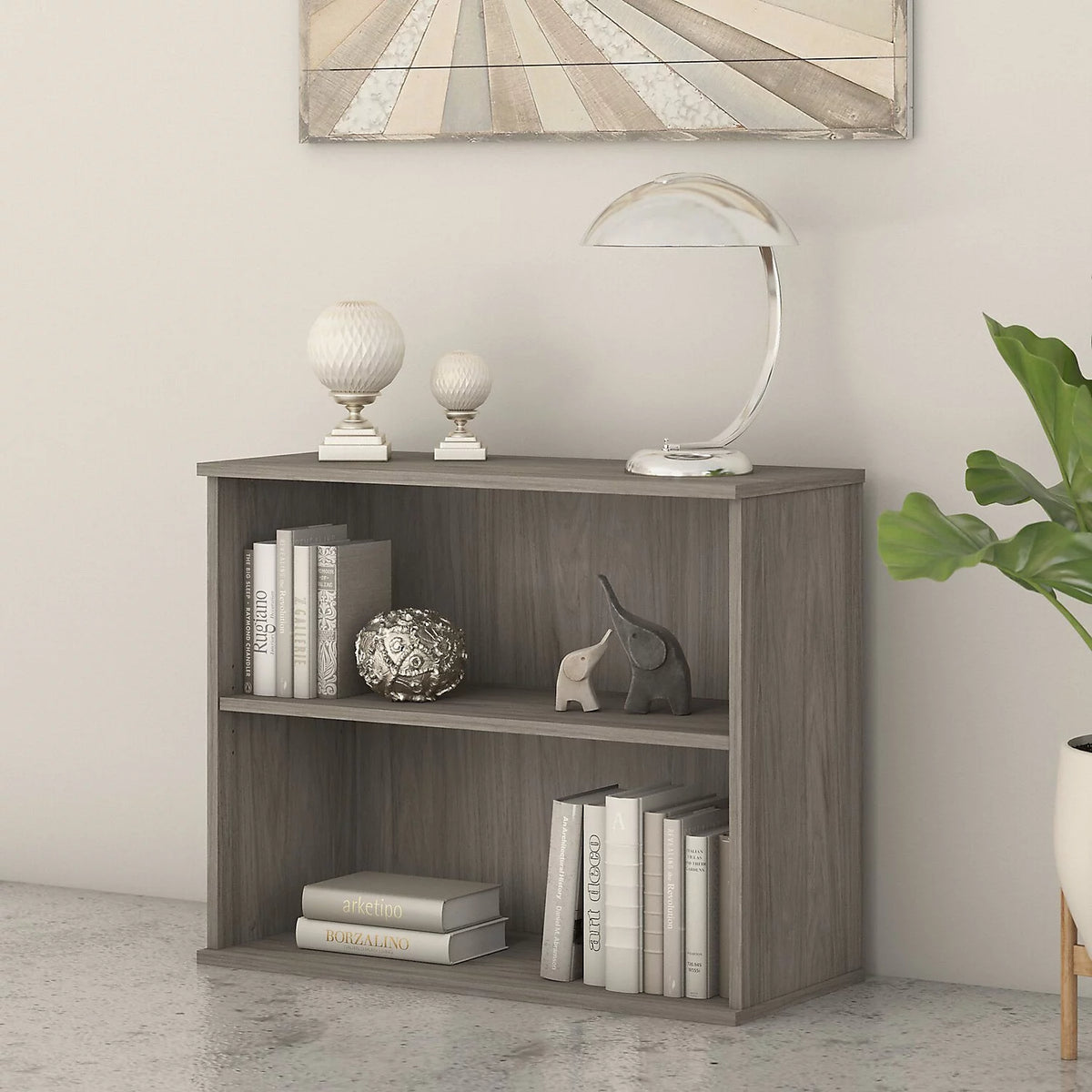 2 Shelf Engineered Wood Bookcase C927282