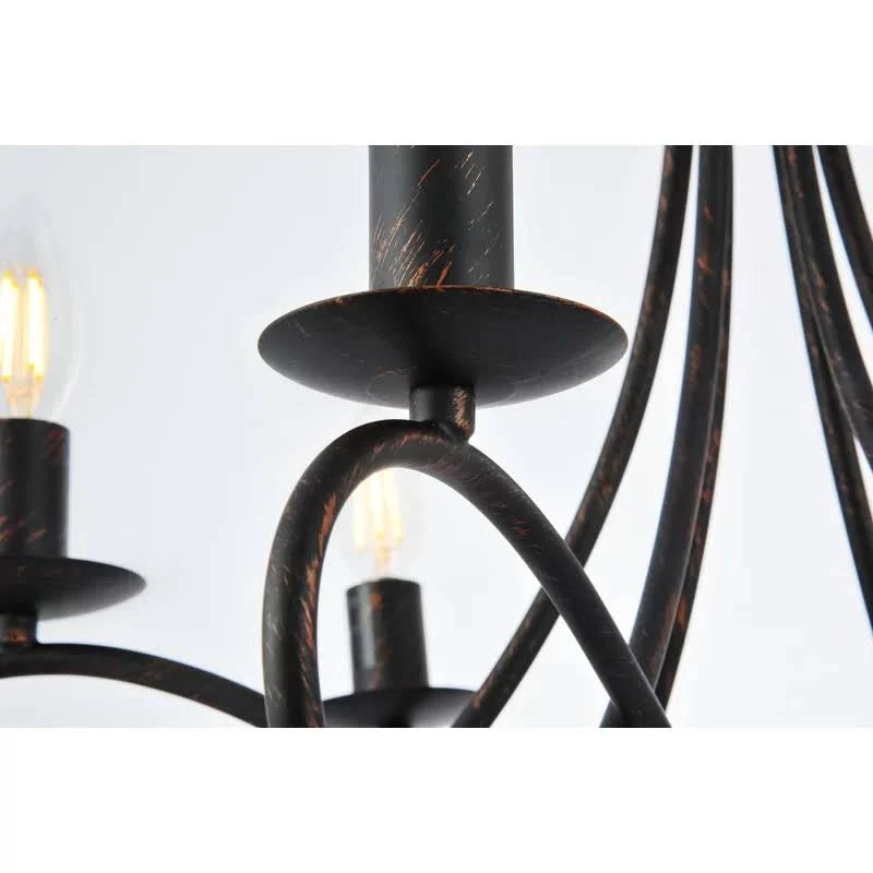 Polished Nickel 6-Light Candle-Style Chandelier A184