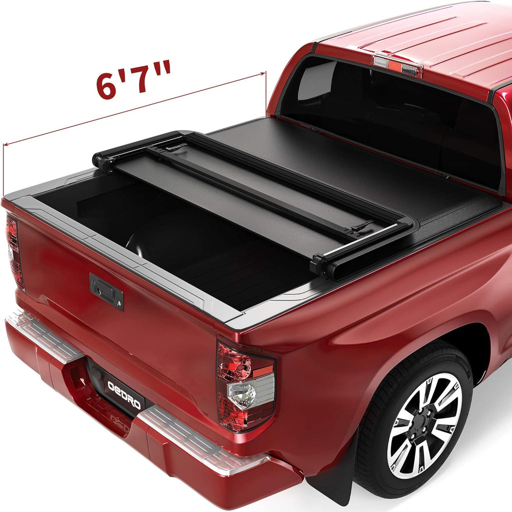 Soft Tri-Fold Truck Bed Tonneau Cover for 2014-2021 Toyota Tundra Fleetside 5.5 ft Bed U99762