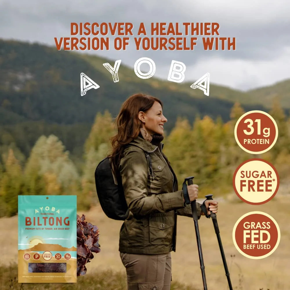 Grass Fed Beef Biltong Slices 2 Ounce Pack of 3 E4893