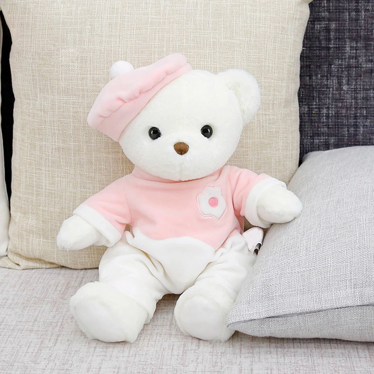 Colorful Egg Yolk Cap Design Plush Doll U839415