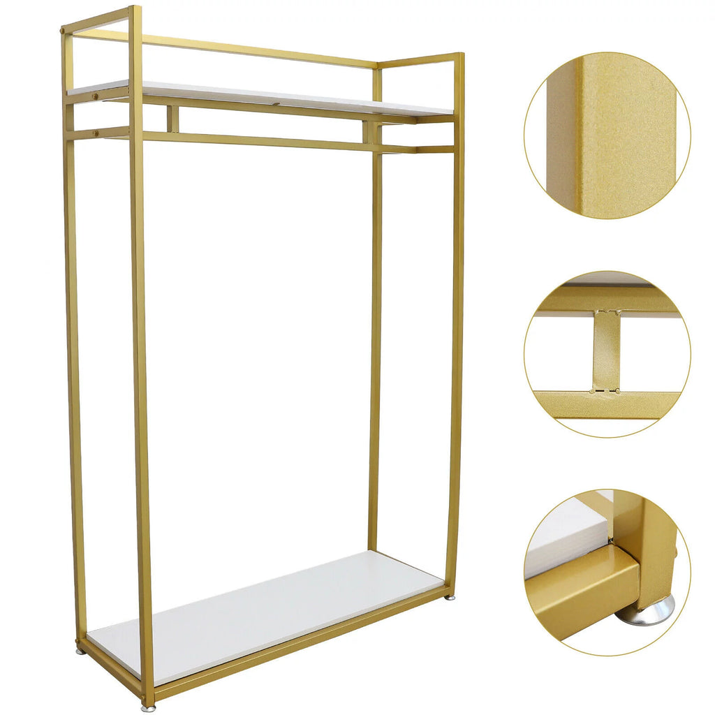 Gold Metal Clothes Rack Q508