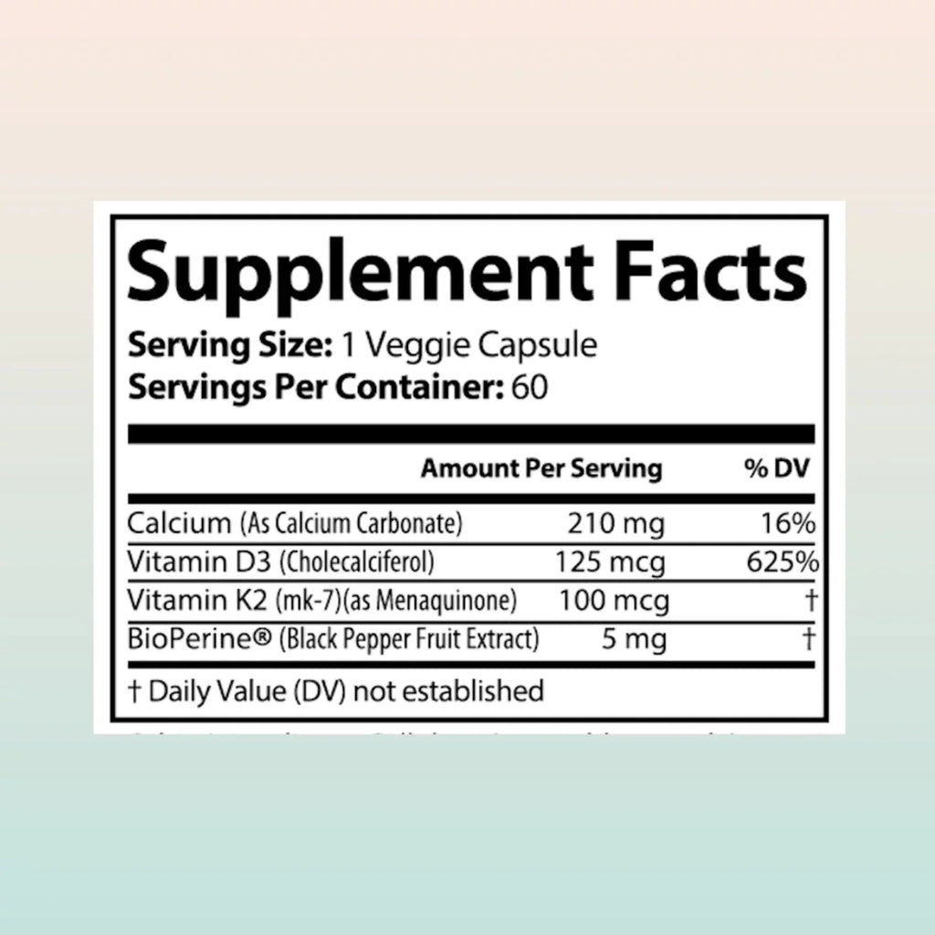 Vitamin K2 MK7 with D3 5000 IU Supplement 2-Pack D141