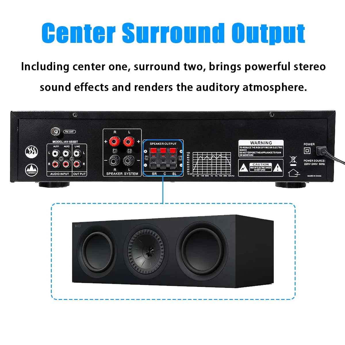 4000W Bluetooth Surround Sound Audio Power Amplifier Y122875