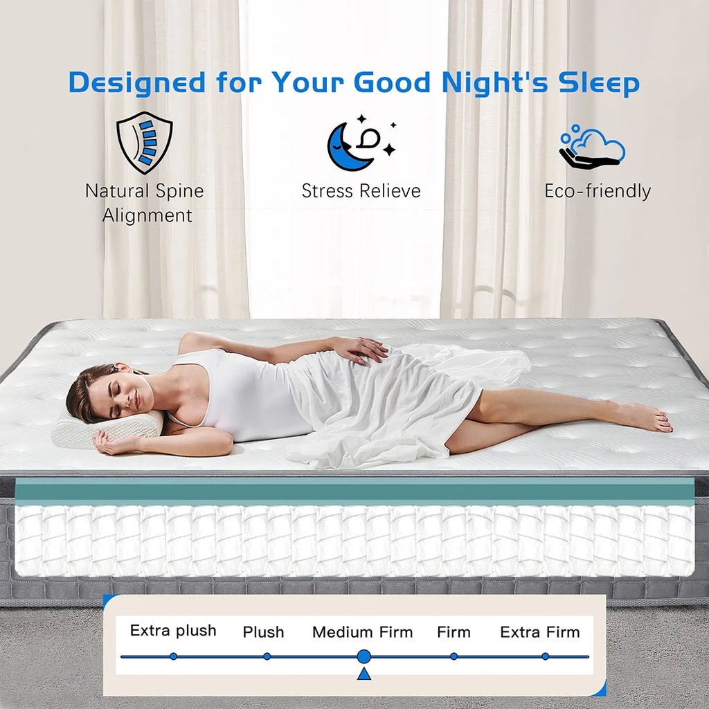 14 Gel Memory Foam Spring Hybrid Mattress in a Box, Twin Mattress S357