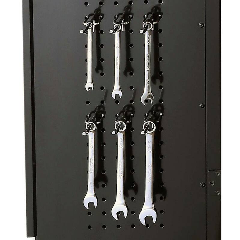 7-Piece Welded Steel Garage Storage System in Black D1076