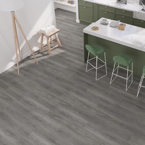 7. 5/16"x48" 5mm Thick Interlocking Click Lock Waterproof Luxury Vinyl Flooring Planks X6722