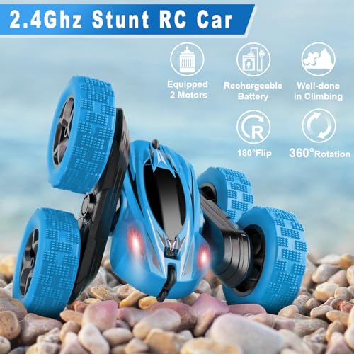 Remote Control Car 2.4GHz 4WD Double Sided 360° Rotating Monster Truck C166