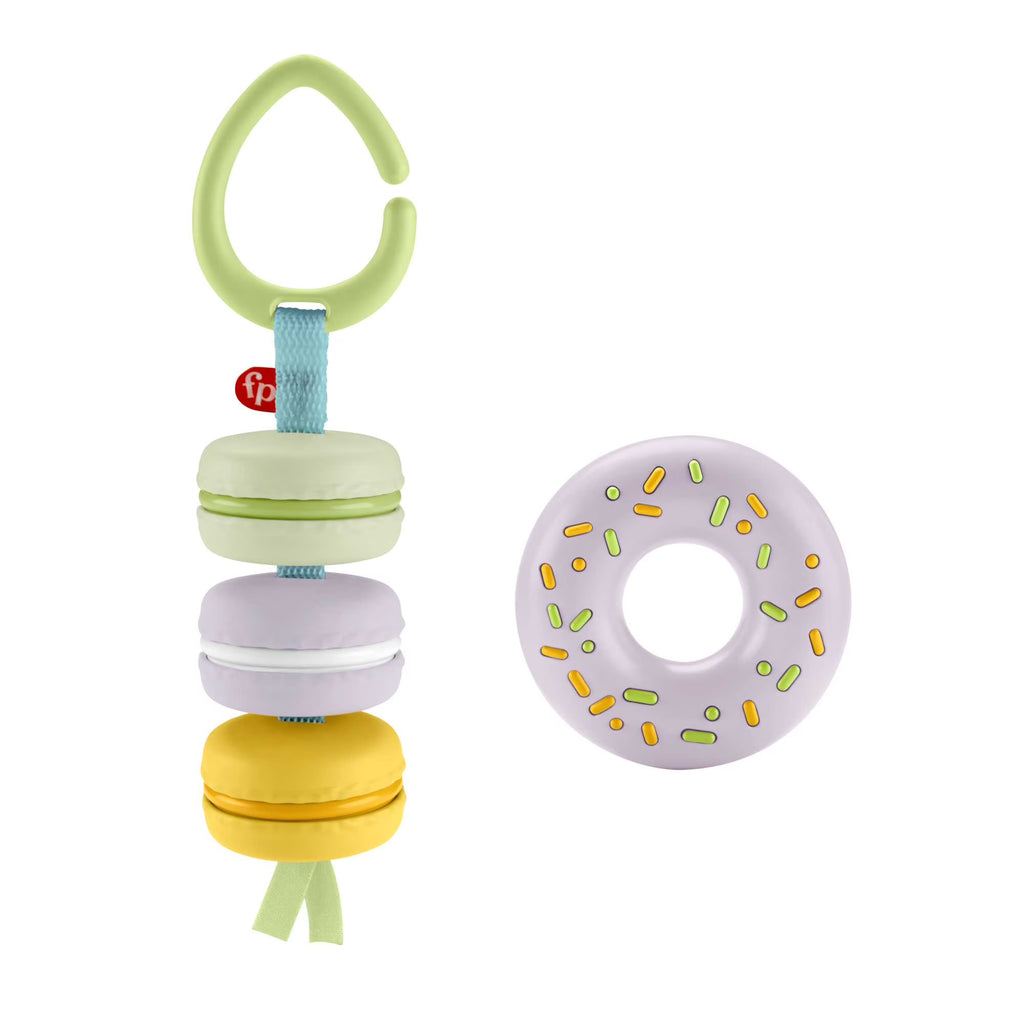 2 Pretend Food Rattle Toys for Infants 3+ Months, Plastic R4634