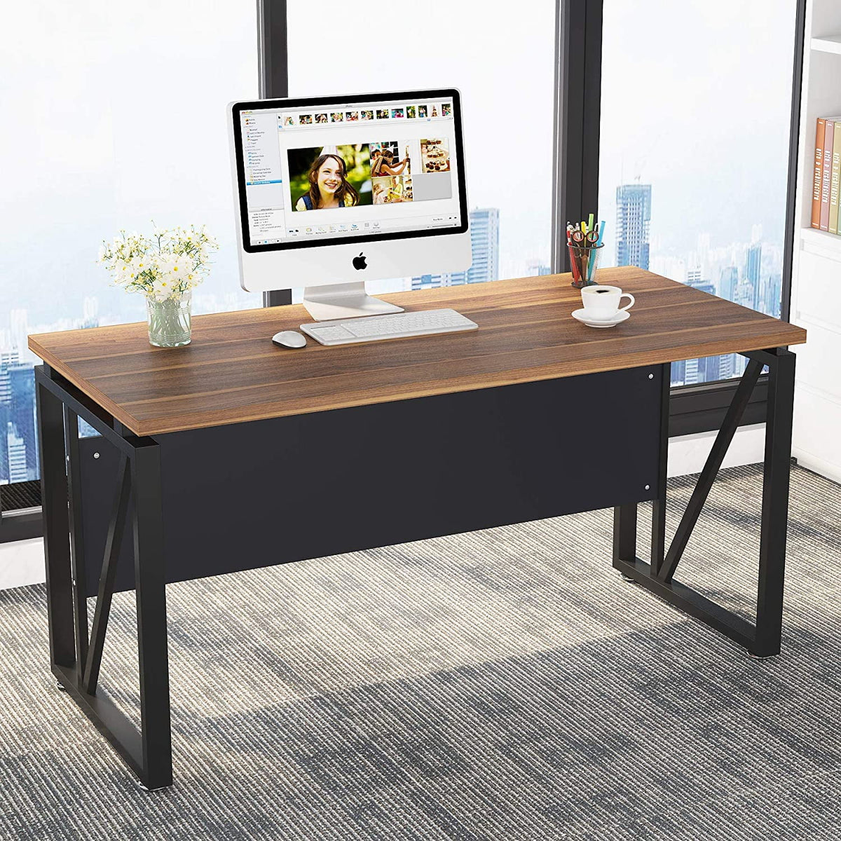 L-Shaped Computer Desk with File Cabinet and Storage Shelves H666384