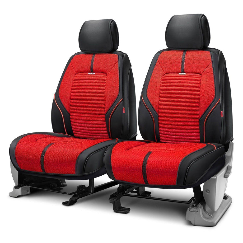 Red Seat Covers with Black Sides L41917