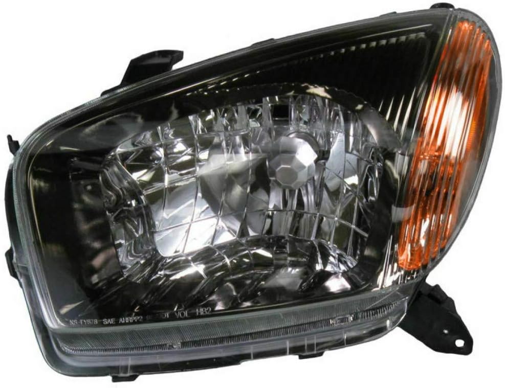 Black Bezel Headlight Assembly Pair for Toyota RAV4 S4443