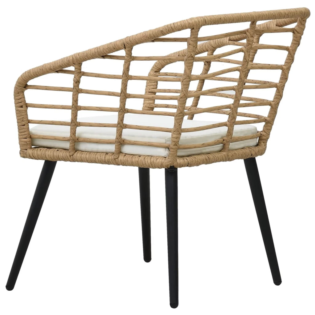 2 Piece Poly Rattan Outdoor Dining Chair Set G42099