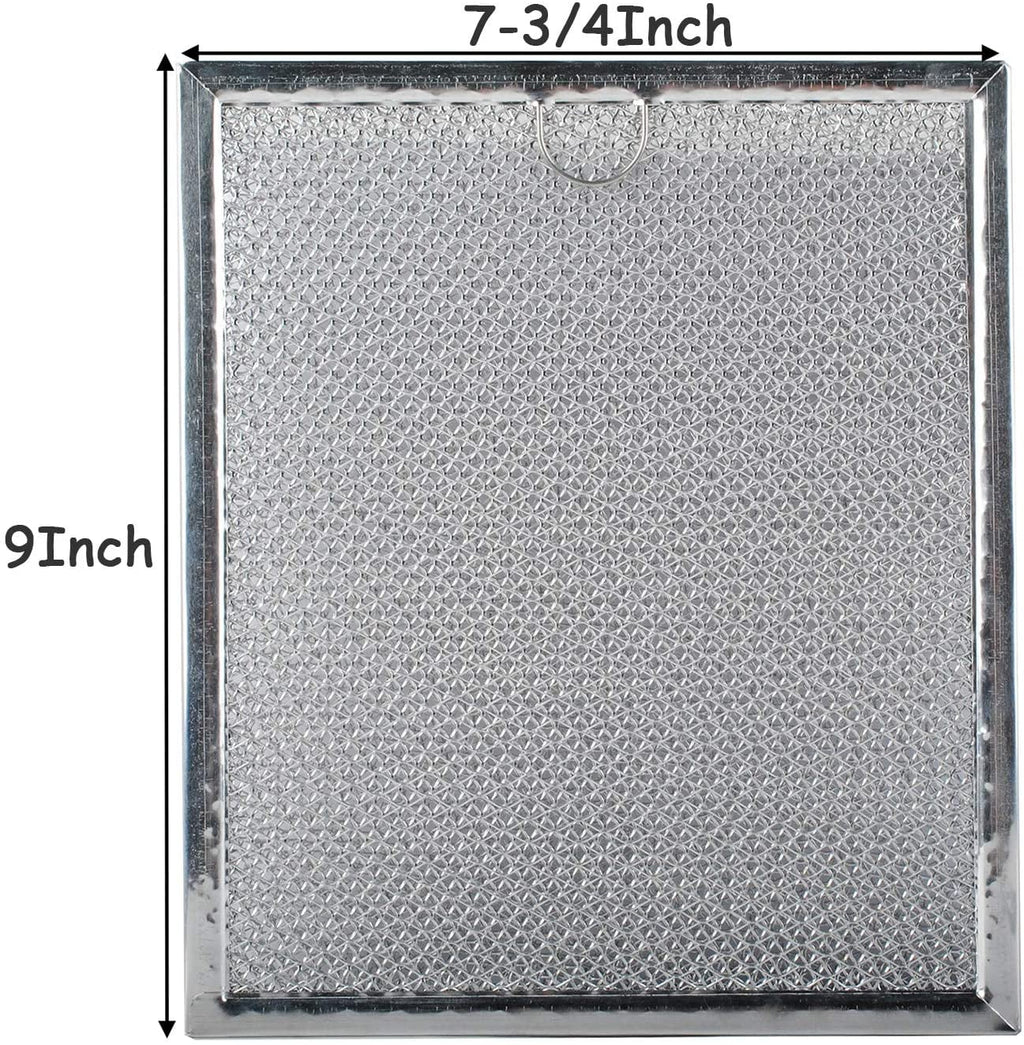 Microwave Grease Filters Aluminum 9'' by 7.75'' Pack of 2 V845