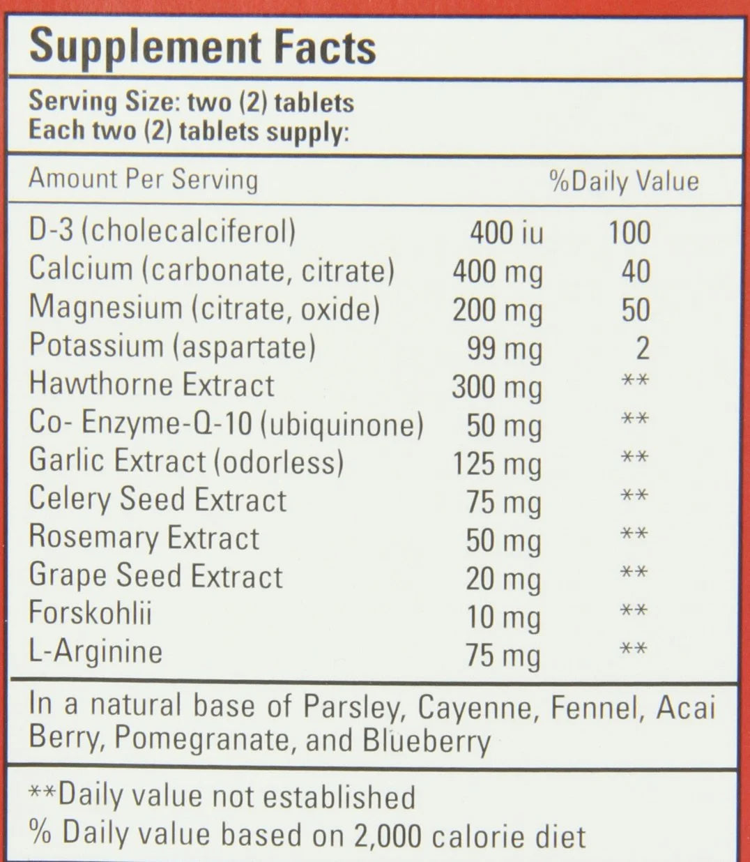 Blood Pressure Wellness Tabs, 60 Count T7819