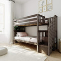 Twin over Full Bunk Bed with Staircase, White C605613