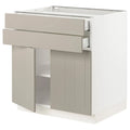 White 2 Door 2 Drawer Base Cabinet V87190