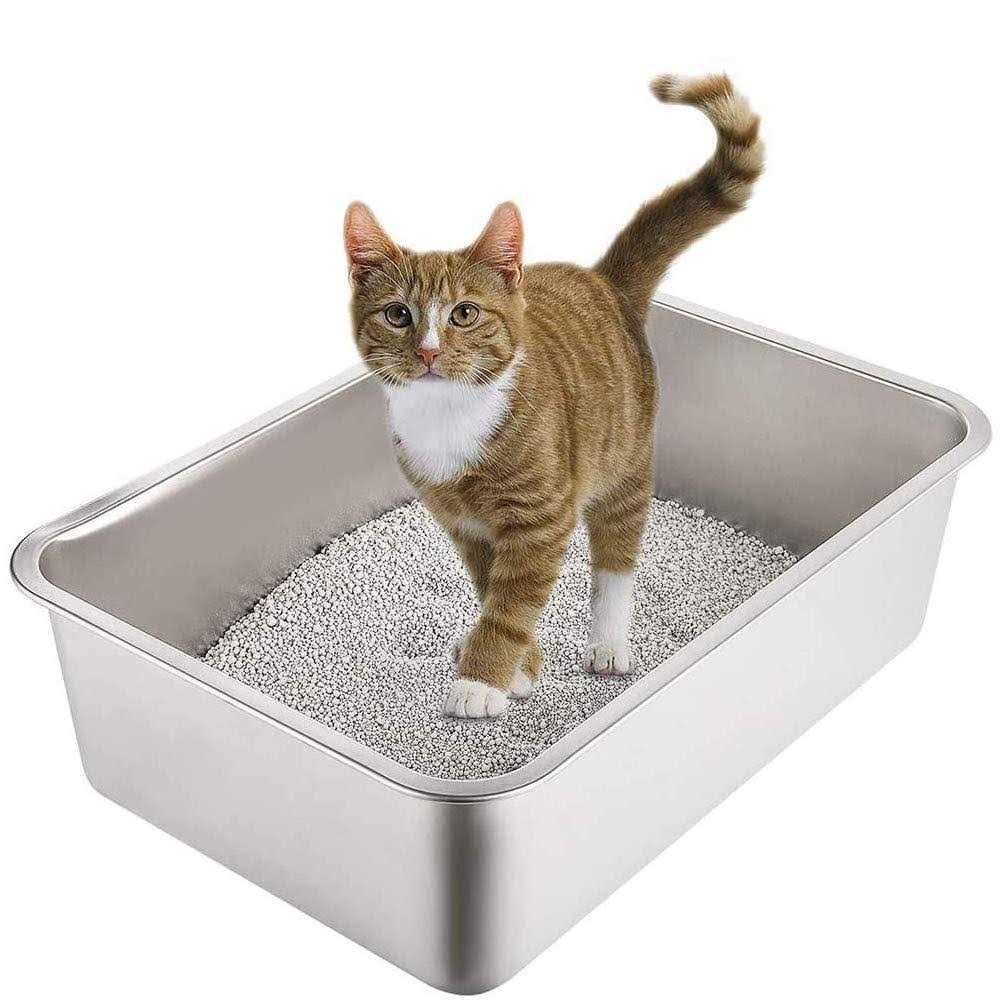 Stainless Steel Cat and Rabbit Litter Box X989006