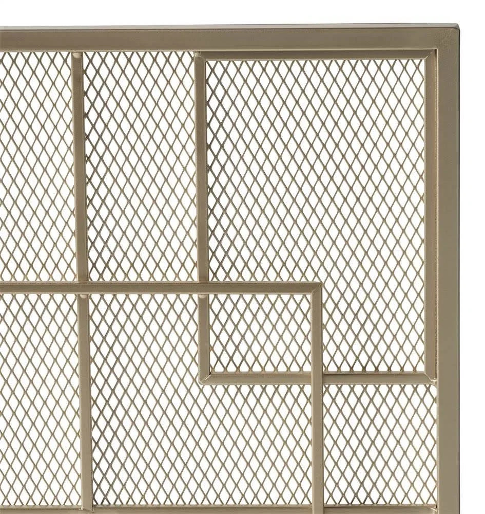 Gold Single Panel Iron Fire Screen Y5427