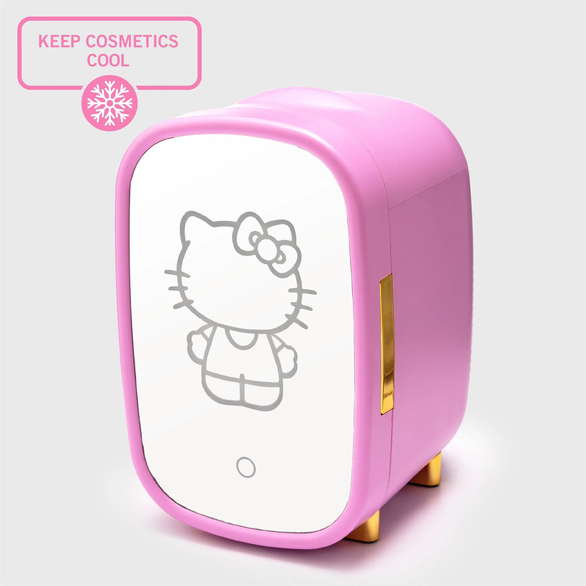 Pink Mini Fridge 7L with Light Up Mirror O178