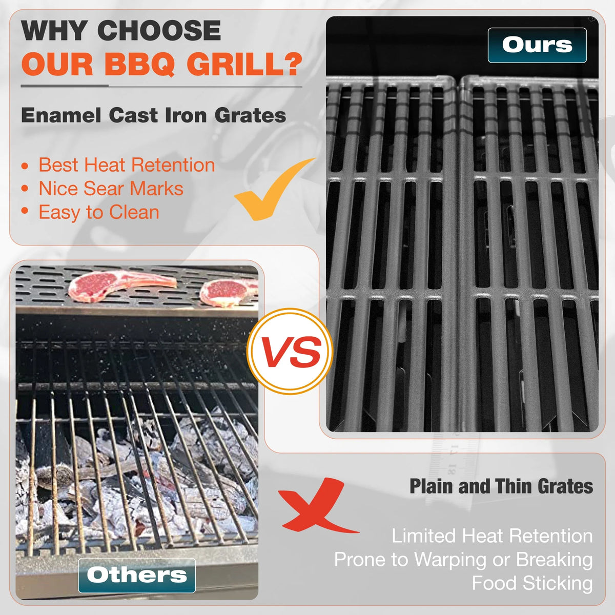 4-Burner Stainless Steel Propane Gas Grill with Side Burner C1696