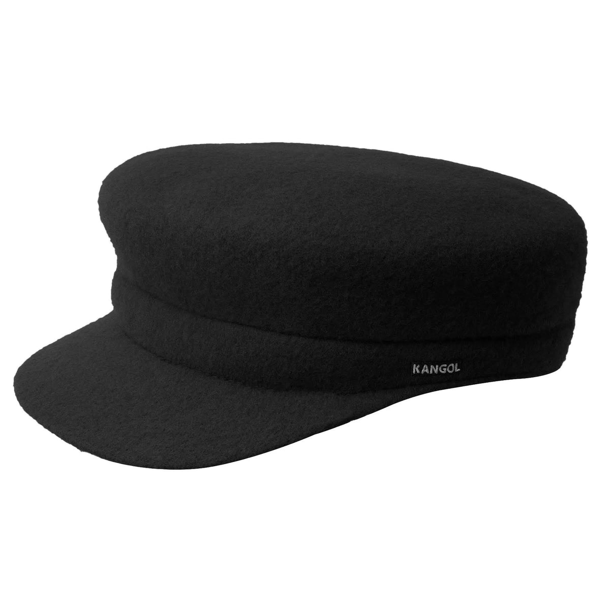 Black Wool Fiddler Cap D24161