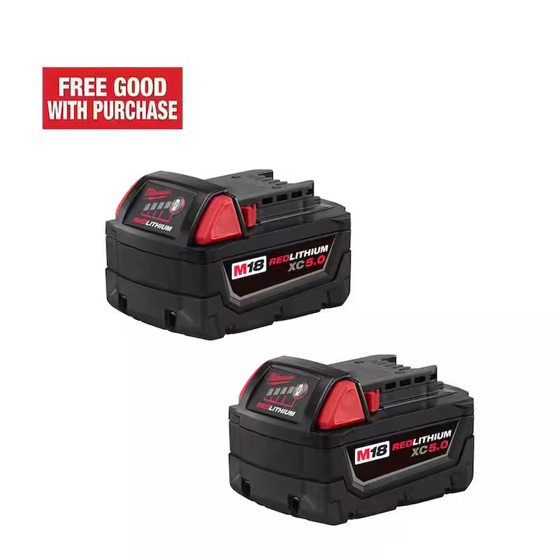 18-Volt Lithium-Ion 5.0 Ah Battery Pack 2-Pack C142634