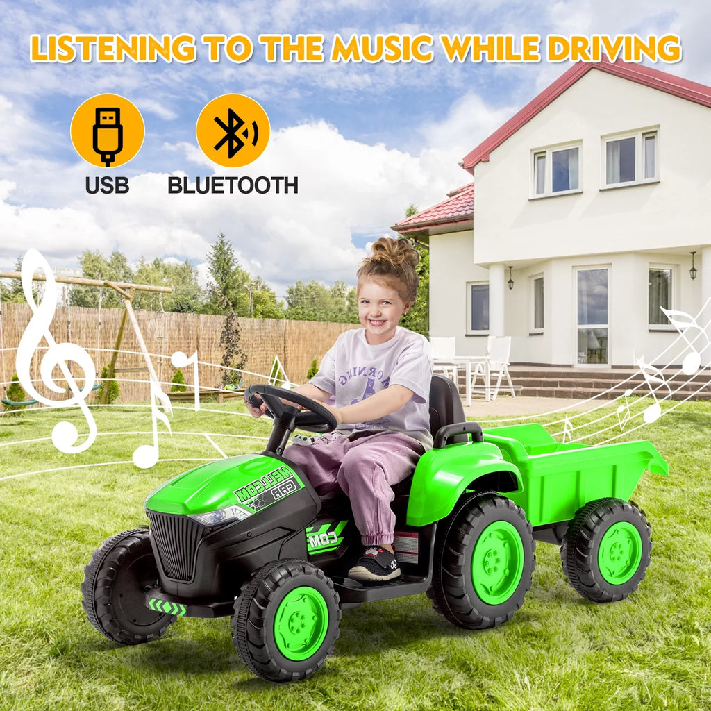 12V Battery Powered Kids Ride on Tractor with Remote Control S713802