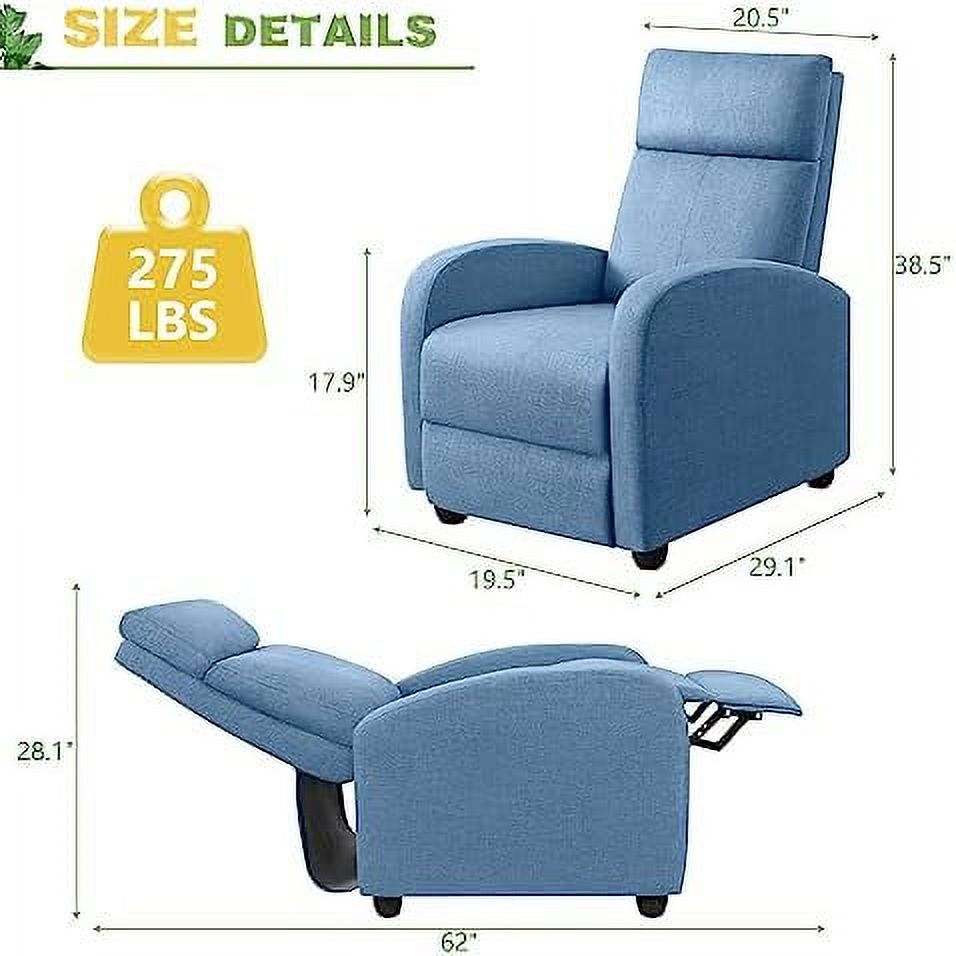 Gray Fabric Massage Recliner Chair with Footrest T388836
