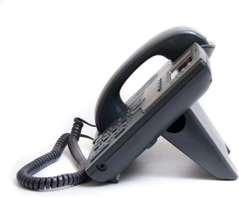 4-Line IP Phone with 2-Port Switch, PoE and LCD Display, Silver, Grey (Renewed) Pack of 2 I56486