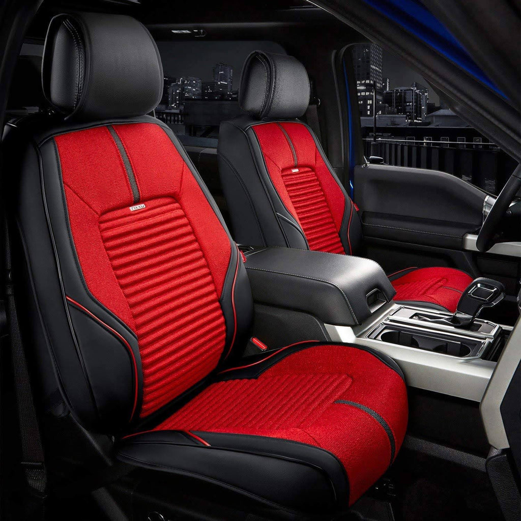 Red Seat Covers with Black Sides L41917