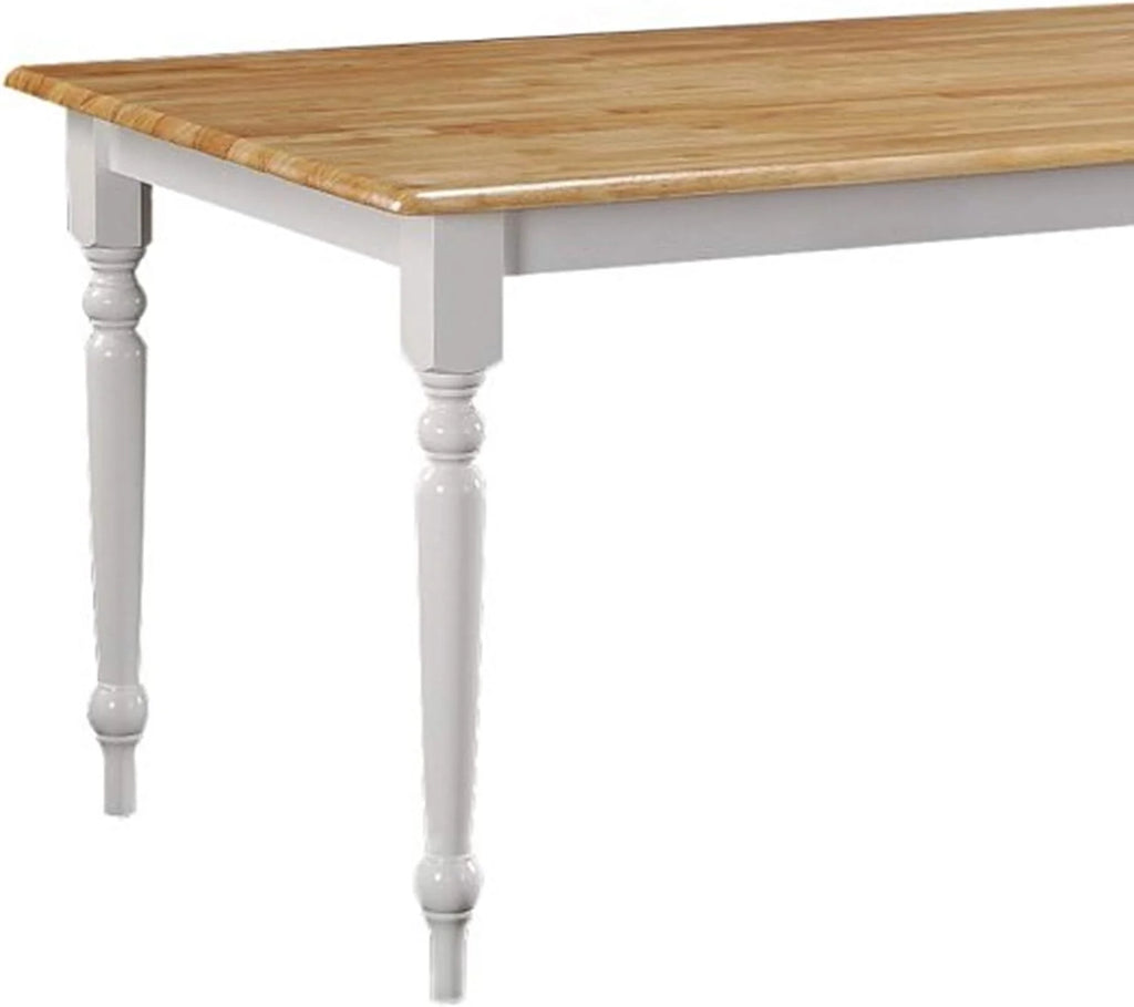 Brown and White Wooden Dining Table N968215