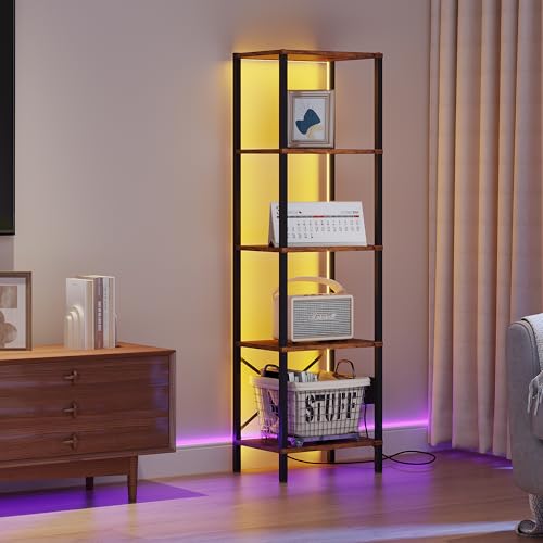 Black 6-Tier Steel Frame Bookshelf O62375