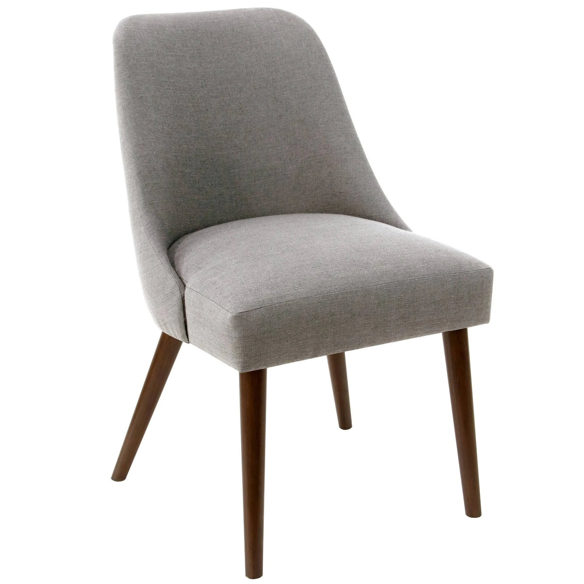 Linen Rounded Back Dining Chair Gray J4630
