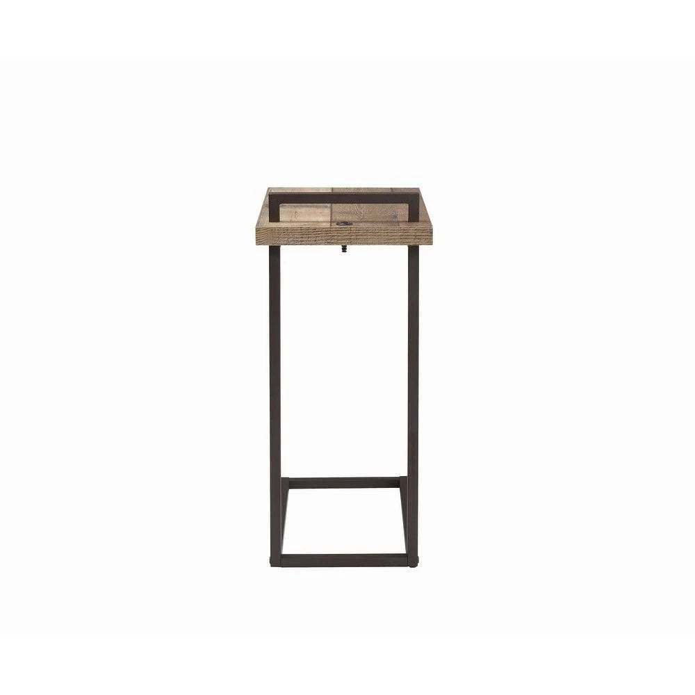 Weathered Pine Rectangular Accent Table with USB Port X142191