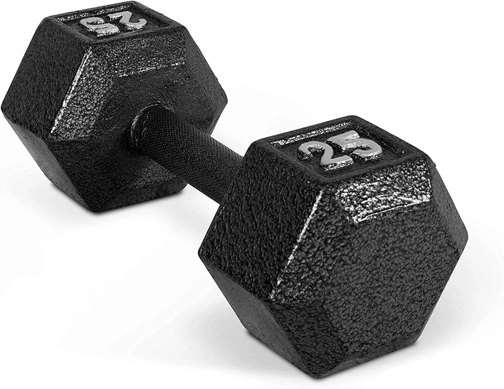 CAP CAST IRON HEX DUMBBELL, BLACK, Single L366
