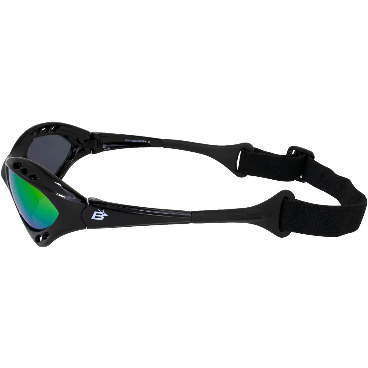 2 Pairs Padded Polarized Sunglasses w/Strap Silver w/Smoke Lens Black w/Pink Mirror Lens X918761