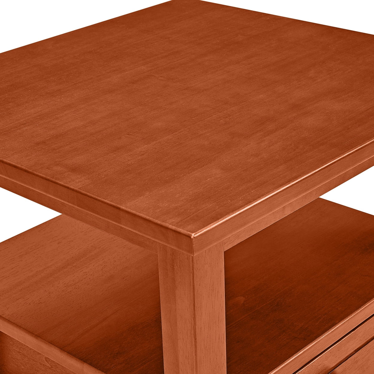 Honey Brown 1 Drawer Wooden End Table T40596